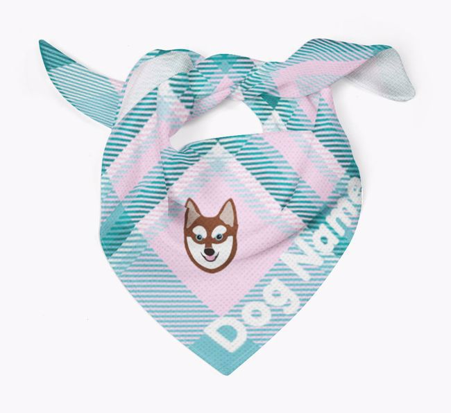 Personalized Tartan Dog Bandana for {dogsName}